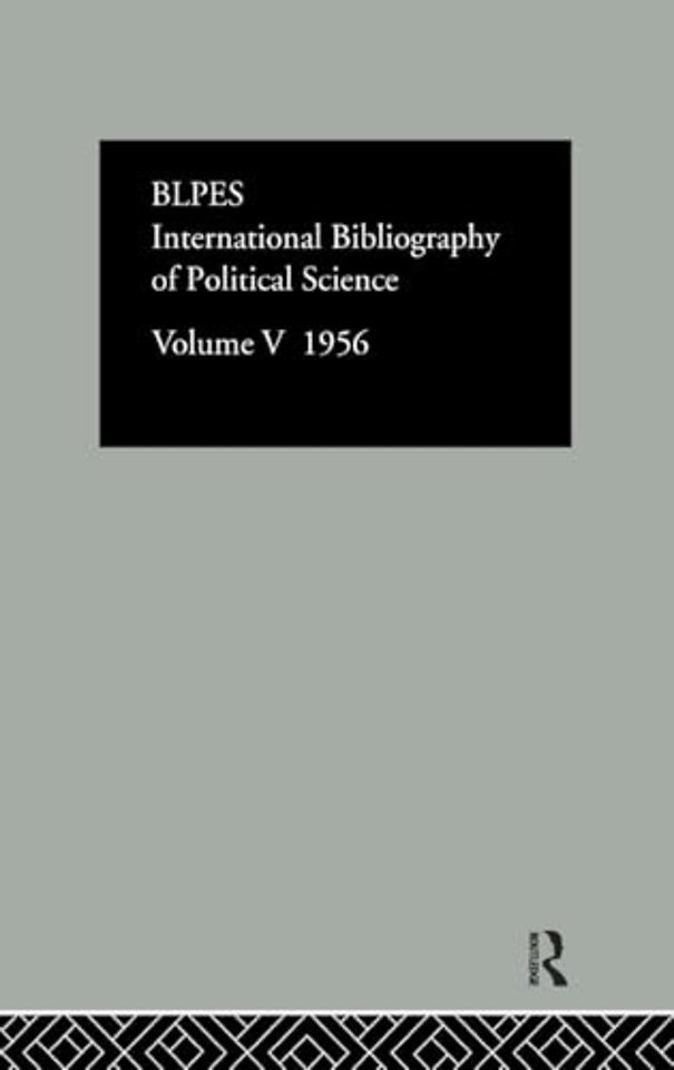 Intl Biblio Pol Sc 1956 Vol  5