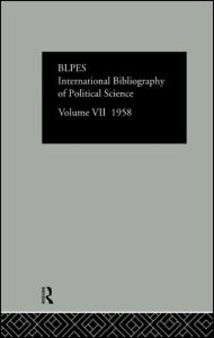 Intl Biblio Pol Sc 1958 Vol 7