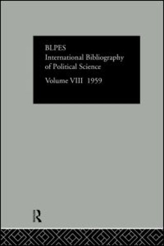 Intl Biblio Pol Sc 1959 Vol 8