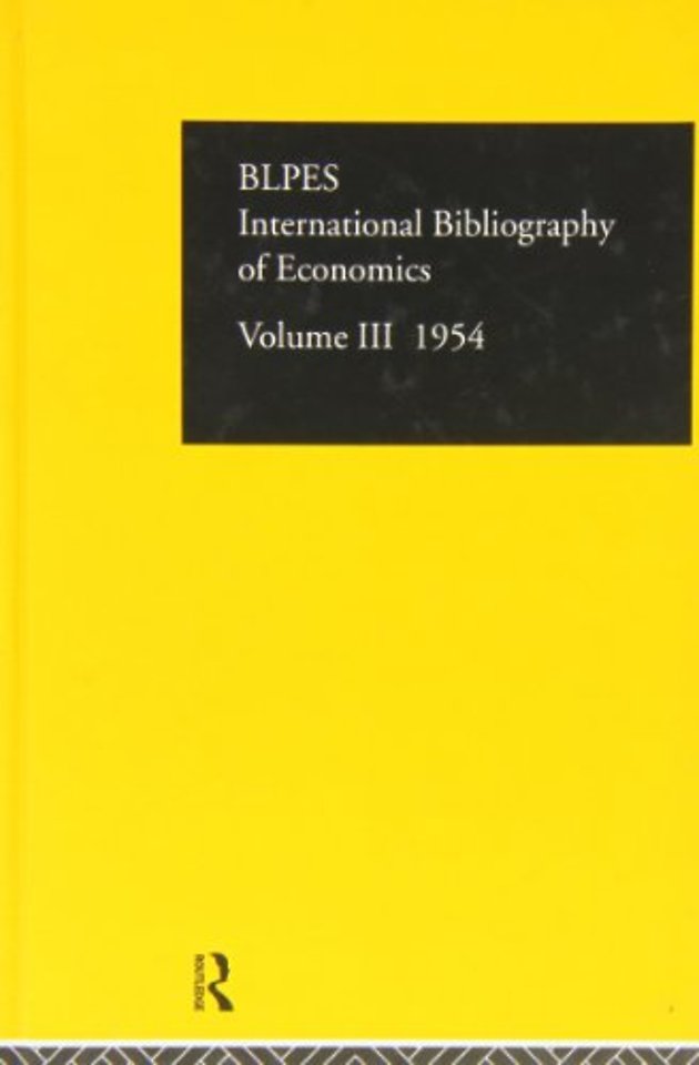 Intl Biblio Econom 1954 Vol  3