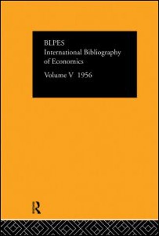 Intl Biblio Econom 1956 Vol 5