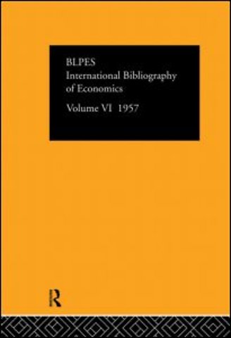 Intl Biblio Econom 1957 Vol 6