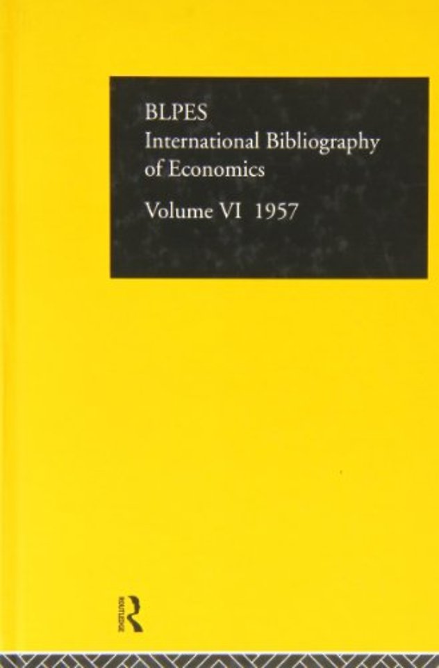 Intl Biblio Econom 1957 Vol  6