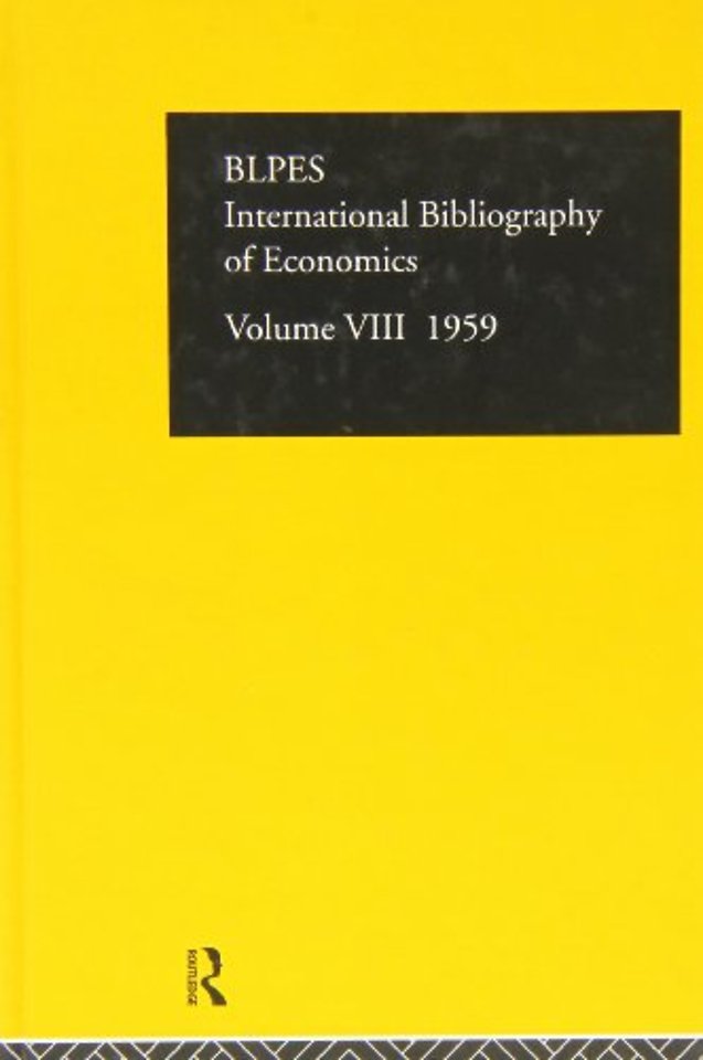 Intl Biblio Econom 1959 Vol  8