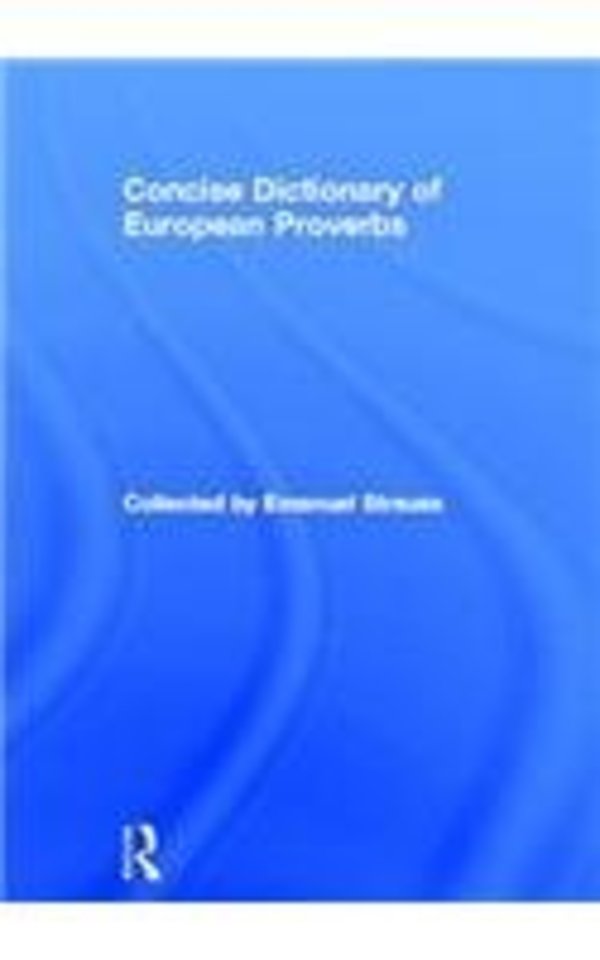 Concise Dictionary of European Proverbs