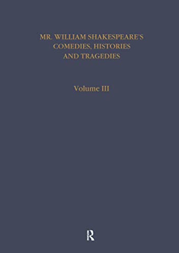 Shakespeare:First 4 Folios V 3