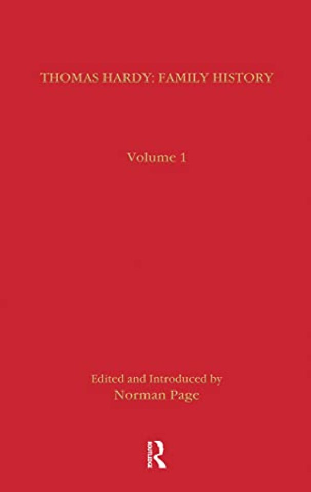 Thomas Hardy: Family History