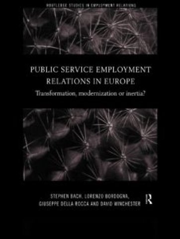 Public Service Employment Relations in Europe