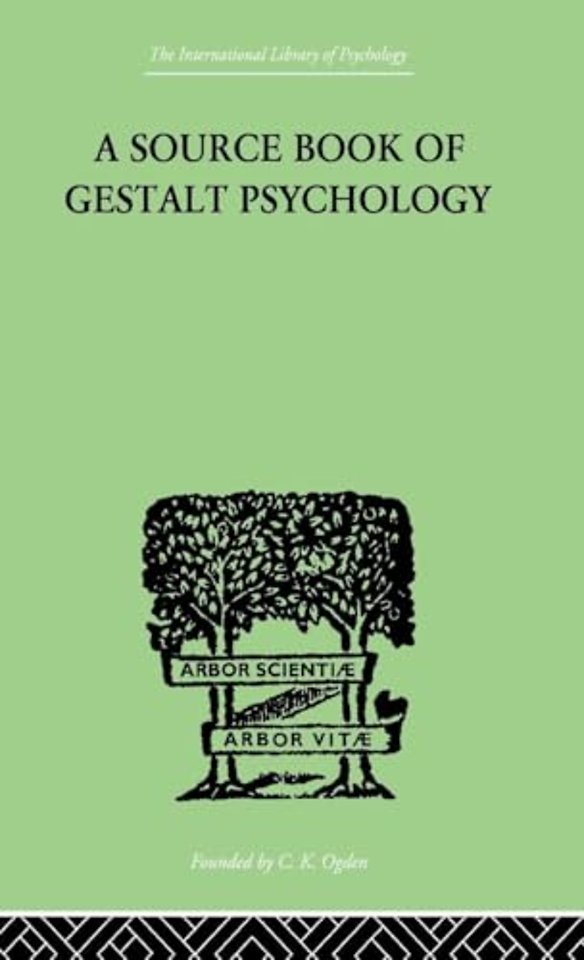 Source Book Of Gestalt Psychology
