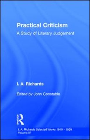 Practical Criticism V 4