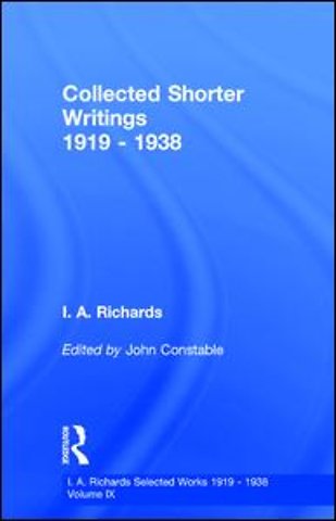Collected Shorter Writings V9