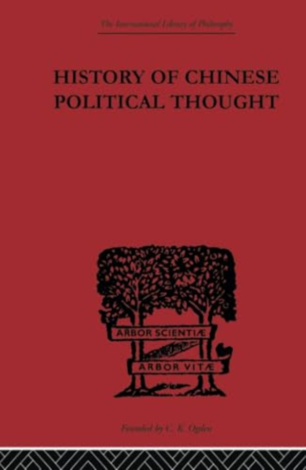 History of Chinese Political Thought