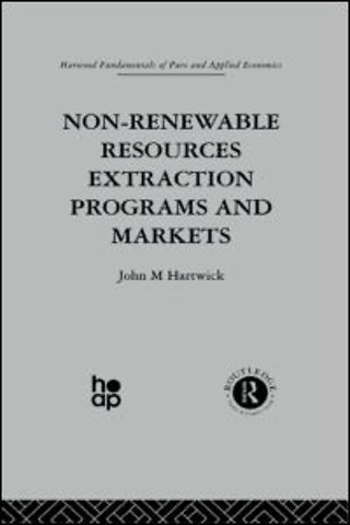 Non-Renewable Resources Extraction Programs and Markets