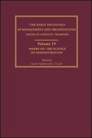 Papers on the Science of Administration