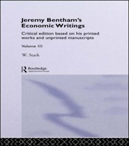 Jeremy Bentham's Economic Writings
