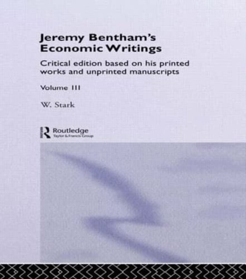 Jeremy Bentham's Economic Writings
