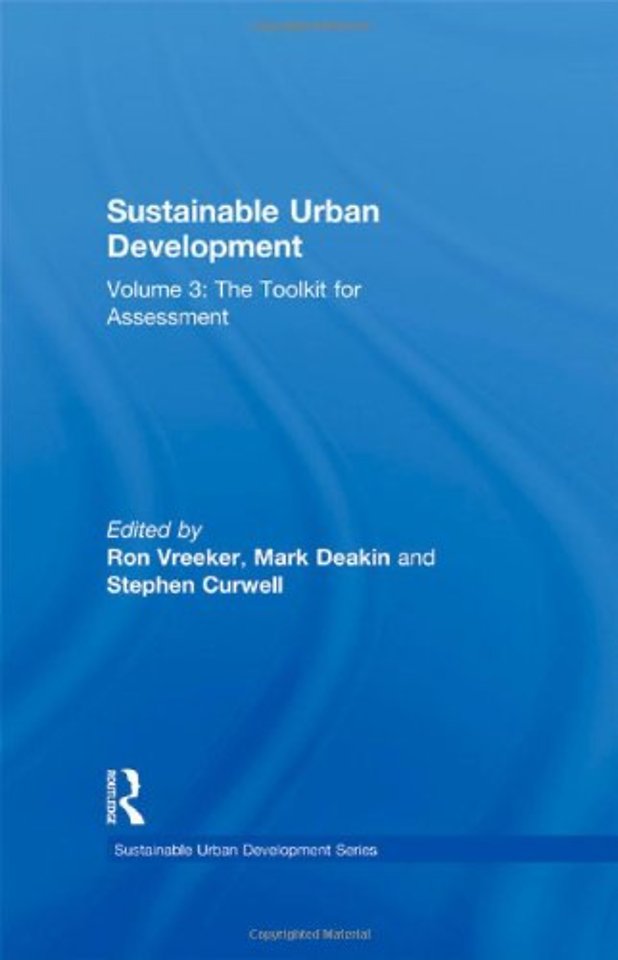 Sustainable Urban Development Volume 3
