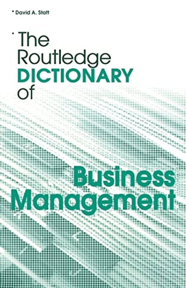 Routledge Dictionary of Business Management