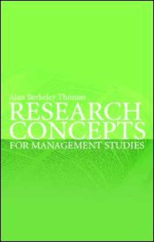 Research Concepts for Management Studies