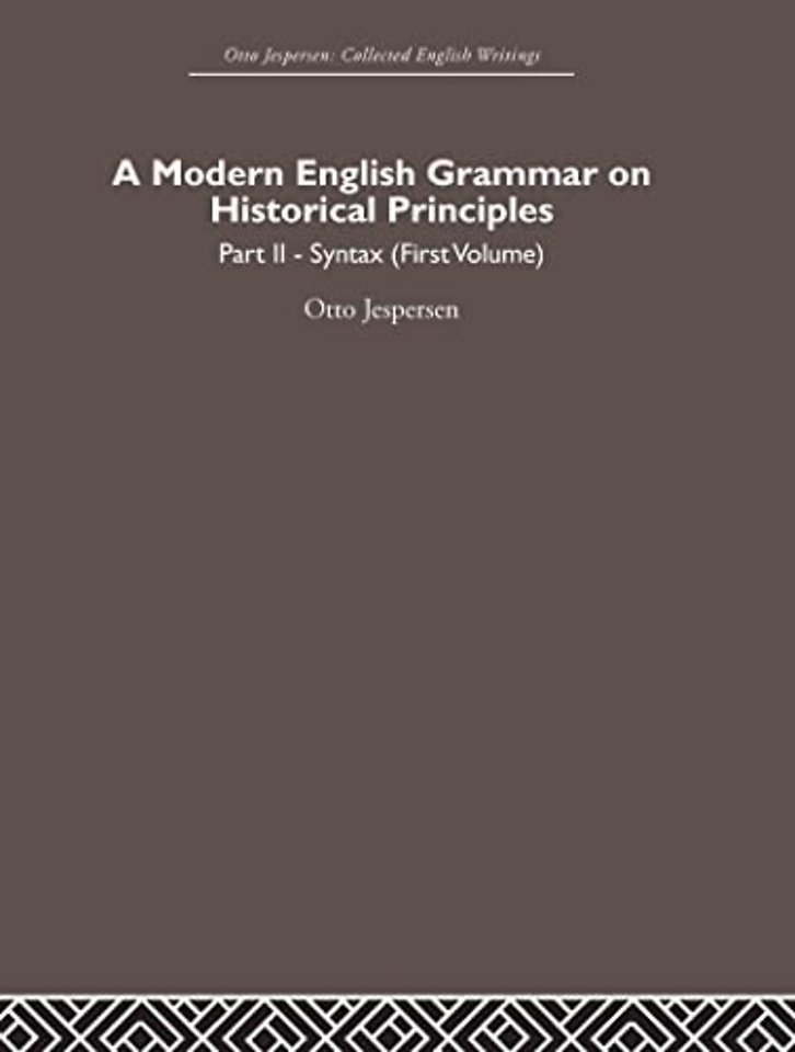 Modern English Grammar on Historical Principles