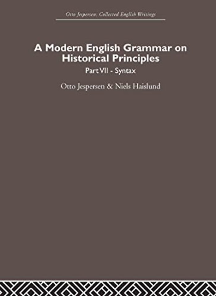 Modern English Grammar on Historical Principles