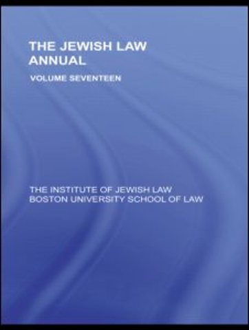 Jewish Law Annual Volume 17