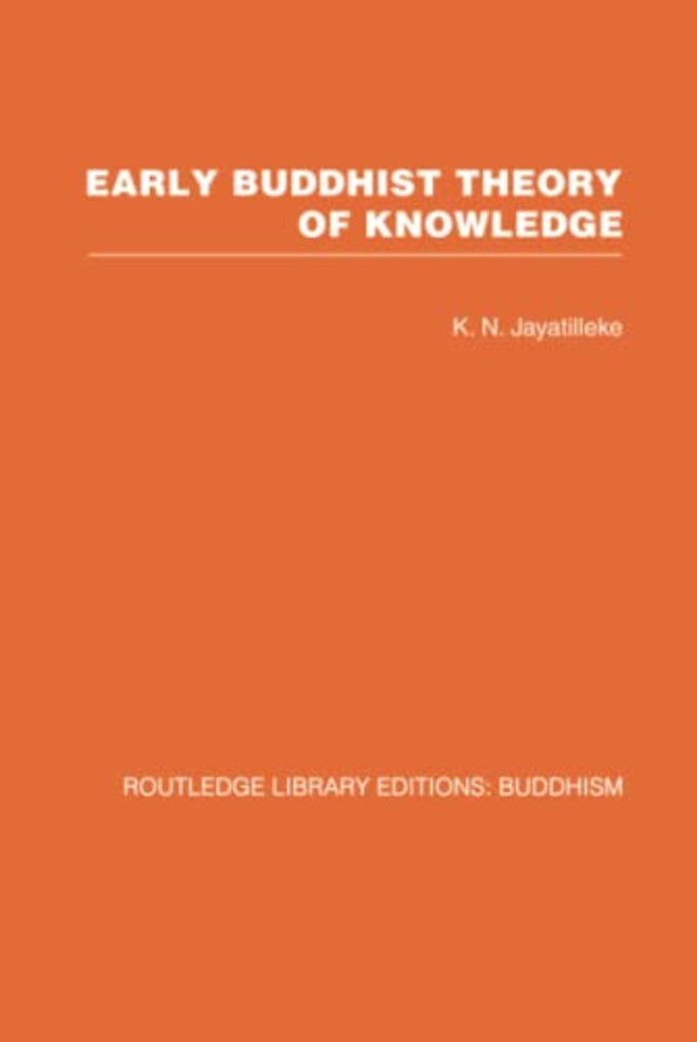 Early Buddhist Theory of Knowledge