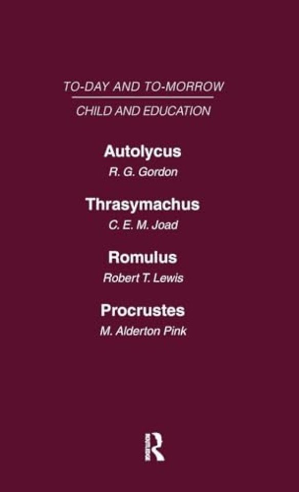 Today & Tomorrow Volume 6 Child & Education