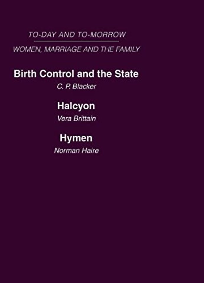 Women, Marriage and Family: Mini-set B Today & Tomorrow 2 vols