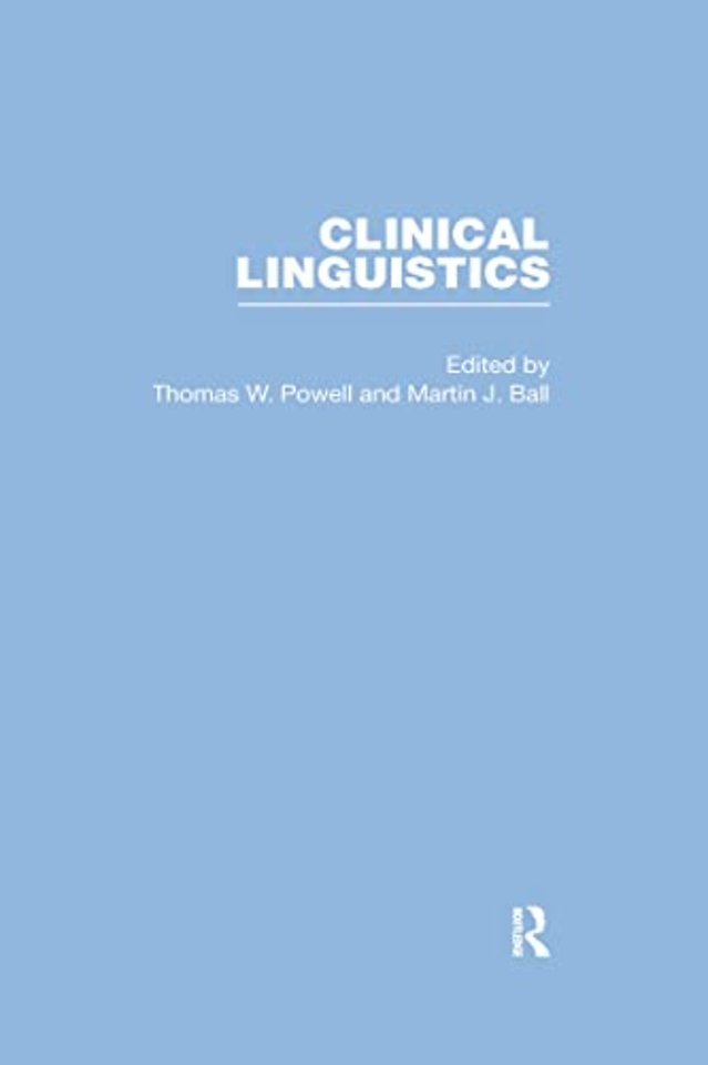 Clinical Linguistics