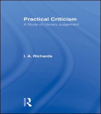 Practical Criticism V 4