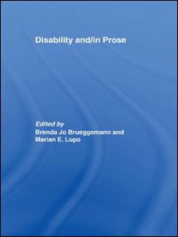 Disability and/in Prose
