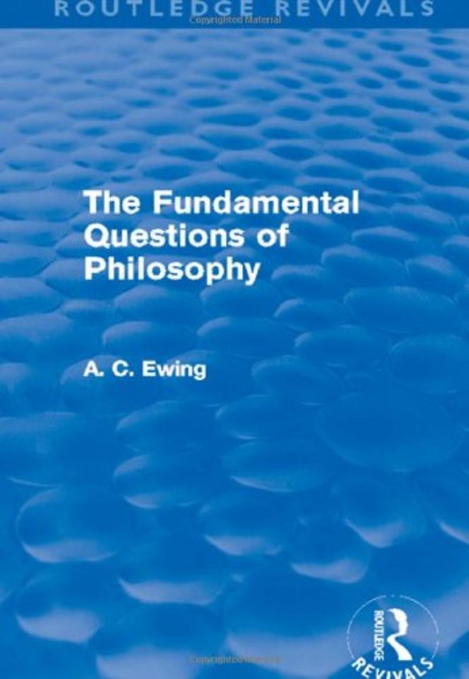 Fundamental Questions of Philosophy (Routledge Revivals)