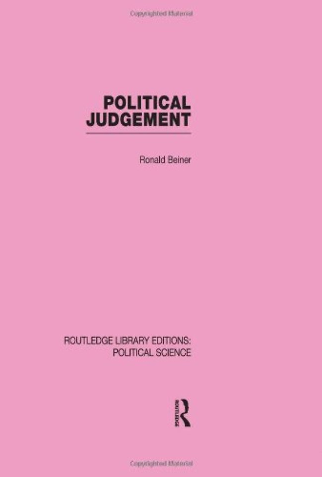 Political Judgement (Routledge Library Editions: Political Science Volume 20)