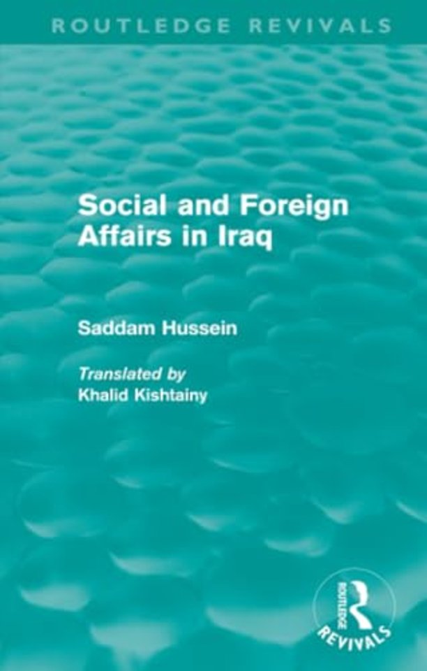 Social and Foreign Affairs in Iraq (Routledge Revivals)