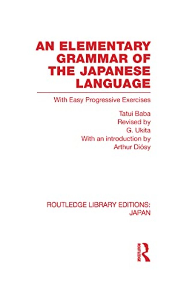 Elementary Grammar of the Japanese Language