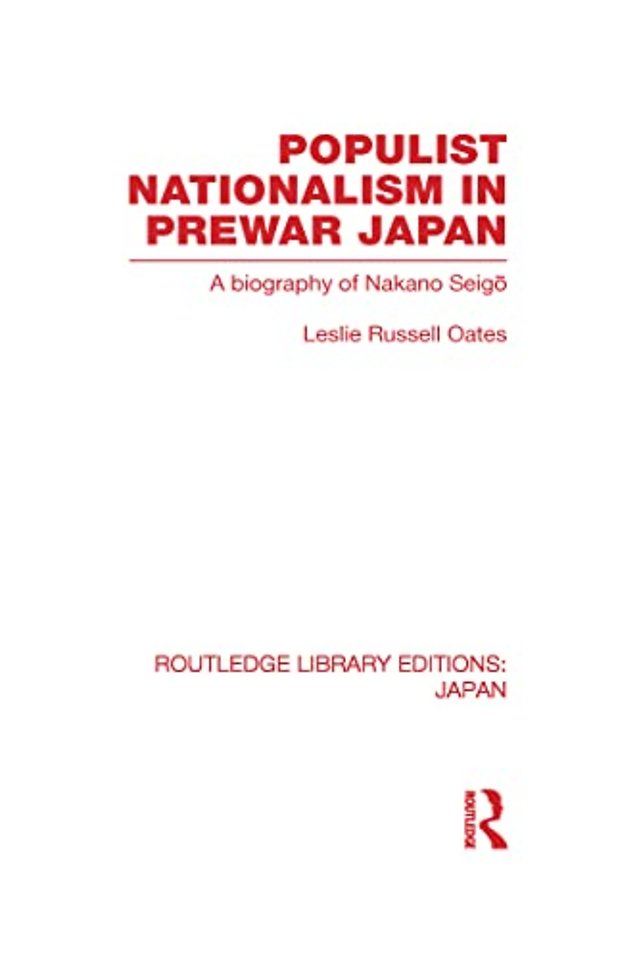 Populist Nationalism in Pre-War Japan