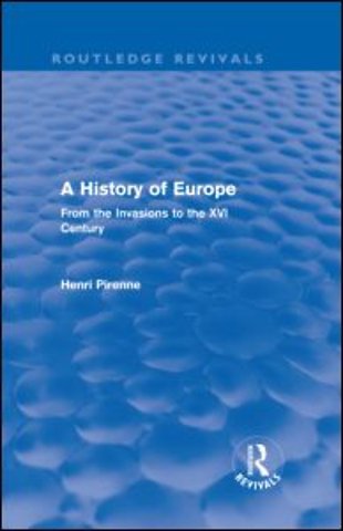 History of Europe (Routledge Revivals)