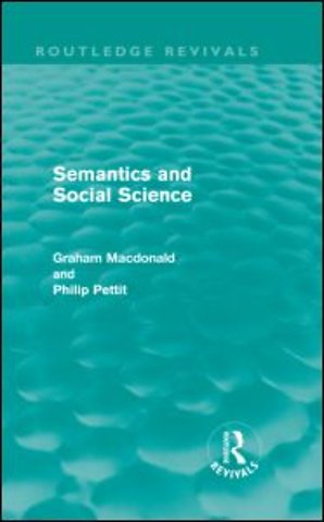 Semantics and Social Science (Routledge Revivals)