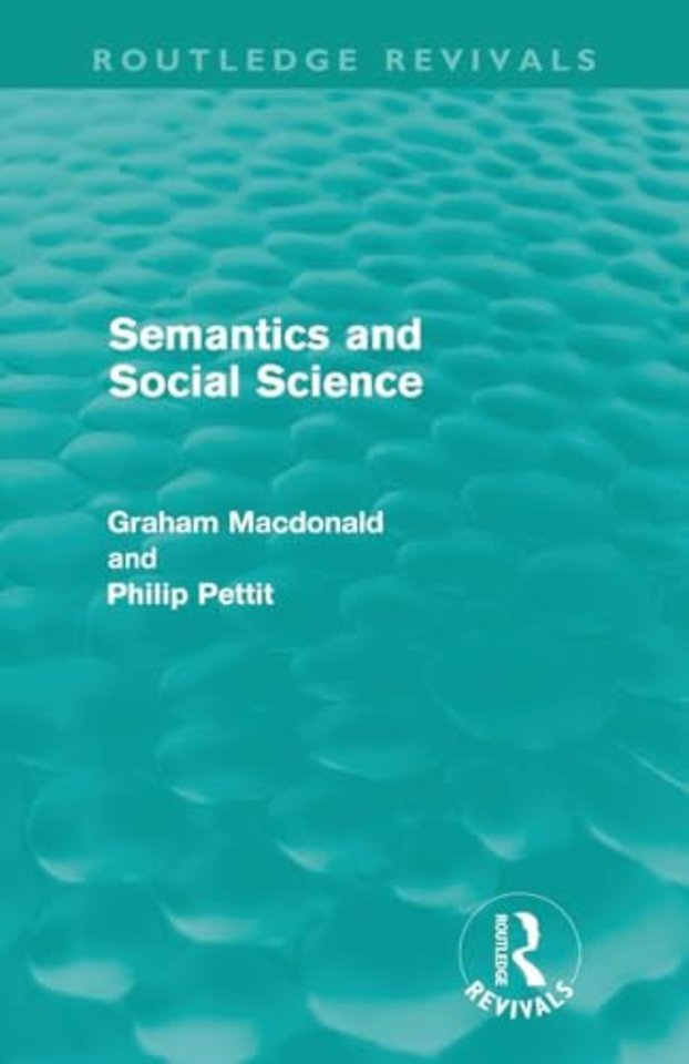 Semantics and Social Science (Routledge Revivals)