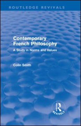 Contemporary French Philosophy (Routledge Revivals)