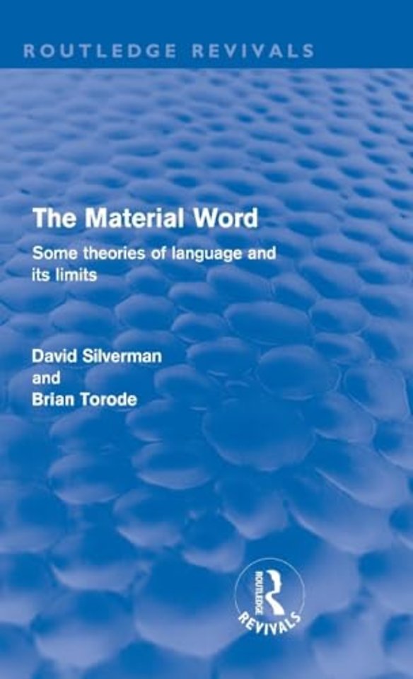 Material Word (Routledge Revivals)
