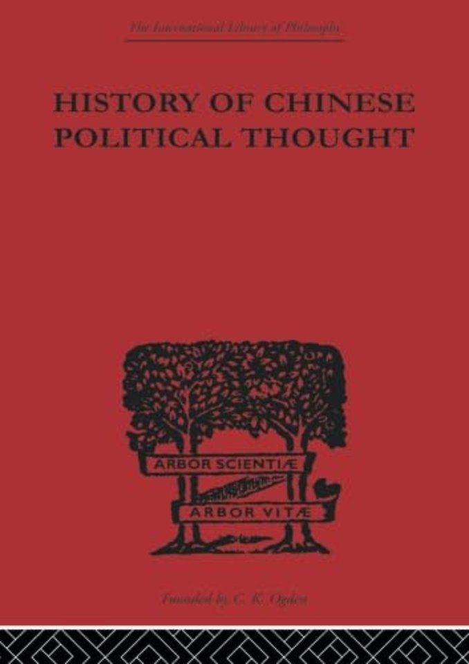 History of Chinese Political Thought