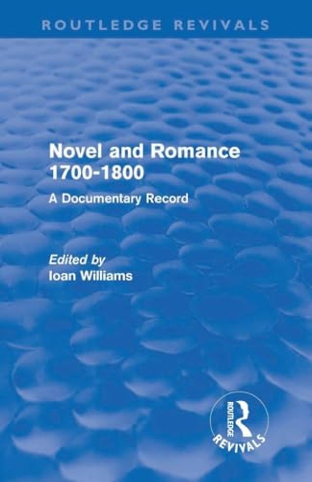 Novel and Romance 1700-1800 (Routledge Revivals)
