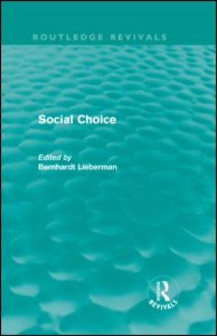 Social Choice (Routledge Revivals)