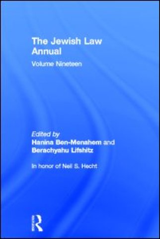 Jewish Law Annual Volume 19