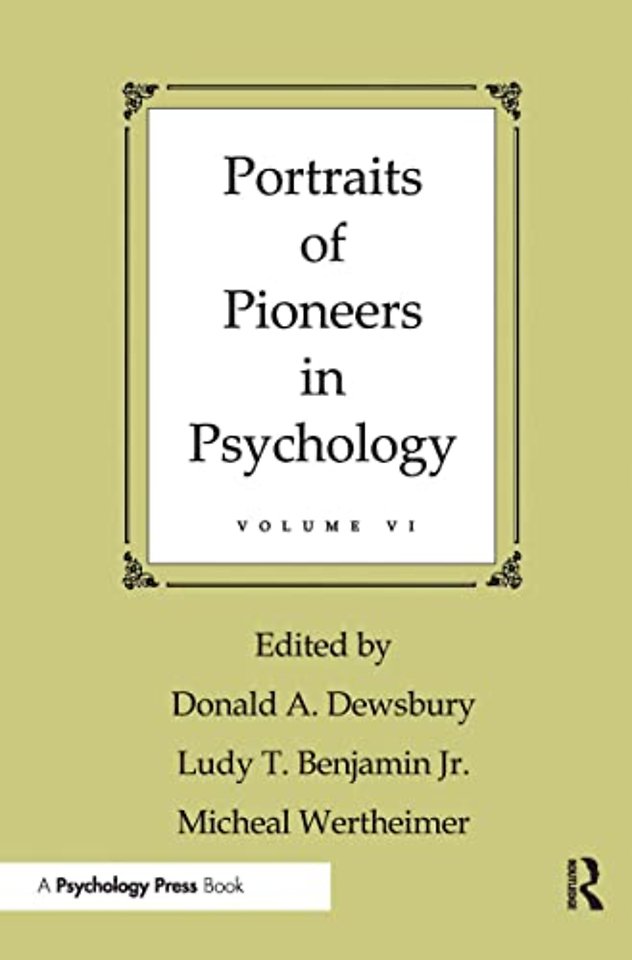 Portraits of Pioneers in Psychology
