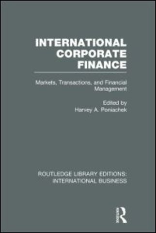 International Corporate Finance (RLE International Business)