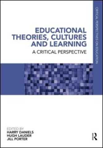 Educational Theories, Cultures and Learning