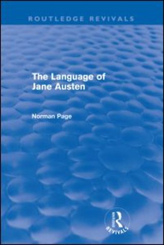 Language of Jane Austen (Routledge Revivals)